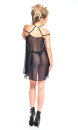 Patrice Catanzaro Neckholder Mesh Mini Dress - Black