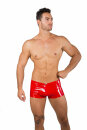 Eros Veneziani Mens Vinyl Boxer Shorts Pants - Red