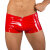 Eros Veneziani Mens Vinyl Boxer Shorts Pants - Red