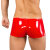 Eros Veneziani Mens Vinyl Boxer Shorts Pants - Red