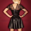 Noir Handmade Wetlook Mini Dress with Zipper