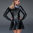 Noir Handmade Wet Look Mini Dress F154