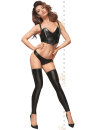 Noir Handmade Powerwetlook Stockings with Panty F163