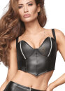 Noir Handmade Power Wet Look Strap Crop Top F165