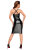 Noir Handmade Power Wet Look Dress F180 with Lattice Inserts