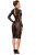 Noir Handmade Transparent Striped Dress F182 - Black