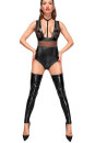 Noir Handmade Power Wet Look Body F183 with Mesh Inserts