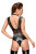 Noir Handmade Power Wet Look Body F183 with Mesh Inserts