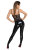 Noir Handmade Sleeveless Vinyl/Mesh Catsuit F200