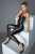 Noir Handmade Vinyl Leggings F202 with Mesh Inserts