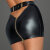 Noir Handmade Wet Look Mini Skirt F219 with Zipper