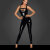 Noir Handmade Backless Catsuit F249 - Black