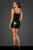 Noir Handmade Power Wet Look Straps Mini Dress F254