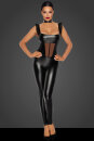 Noir Handmade Sleeveless Power Wet Look Catsuit F256