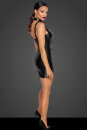 Noir Handmade Power Wet Look Straps Mini Dress F257