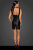 Noir Handmade Power Wet Look Straps Mini Dress F257