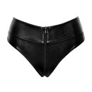 Noir Handmade Snake Wetlook Short F276 - Black