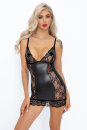 Noir Handmade Power Wetlook Lace Mini Dress F282