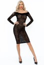 Noir Handmade Leopard Mesh midi dress F284