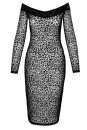 Noir Handmade Leopard Mesh midi dress F284