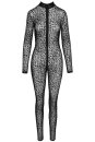 Noir Handmade Leopard Mesh Long Sleeve Catsuit F285