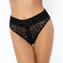 Noir Handmade Leopard Mesh Panty F290 - Black