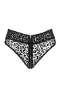 Noir Handmade Leopard Mesh Panty F290 - Black