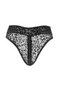 Noir Handmade Leopard Mesh Panty F290 - Black