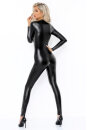 Noir Handmade Power Wetlook Catsuit F293 - Black