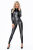 Noir Handmade Power Wetlook Catsuit F293 - Black