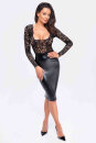 Noir Handmade Wetlook Lace Midi Dress EUPHORIA F295