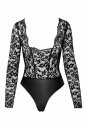 Noir Handmade Longsleeve Lace Bodysuit PSYCHE F296