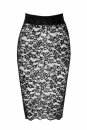 Noir Handmade Knee-length lace skirt AMBIVALENCE F302