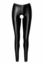 Noir Handmade Wetlook Leggins Ouvert TABOO F304