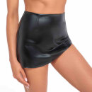 Noir Handmade Asymmetrical Wet Look Miniskirt F305