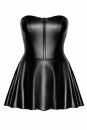 Noir Handmade Wetlook Mieder Minikleid F308