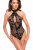 Noir Handmade Mesh Halter Bodysuit F314 - Black