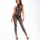 Noir Handmade Mesh Neckholder Catsuit F315