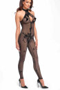 Noir Handmade Mesh Neckholder Catsuit F315