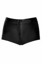 Noir Handmade Crocodile Wetlook Shorts F318 - Black