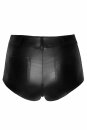 Noir Handmade Crocodile Wetlook Shorts F318 - Black