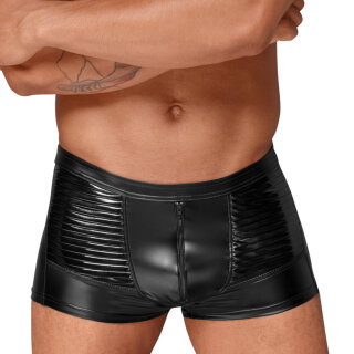 Noir Handmade Powerwetlook Boxer Shorts H054 - Black