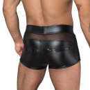 Noir Handmade Wet Look Boxer Shorts H058 - Black