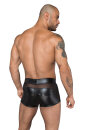 Noir Handmade Wet Look Boxer Shorts H058 - Black