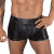 Noir Handmade Wet Look Boxer Shorts H058 - Black