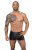 Noir Handmade Wet Look Boxer Shorts H058 - Black