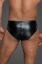 Noir Handmade Power Wet Look Shorts H065 - Black