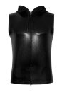 Noir Handmade Snake Faux Leather Hoodie Shirt H066