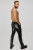 Noir Handmade Long Snake Look Faux Leather Pants H067