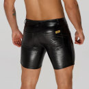 Noir Handmade Snake Faux Leather Bermuda Shorts H068